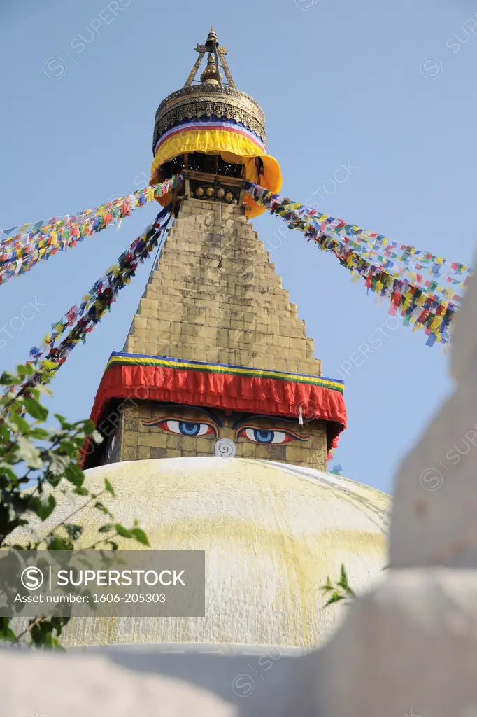 Federal Democratic Republic of Nepal, Kathmandu, Bouddhanath, Buddhist Temple, Stupa