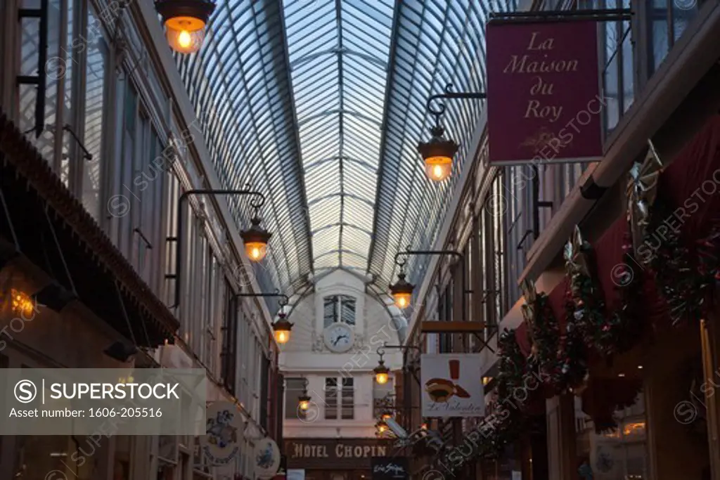 France, Paris. 9th district . Passage Jouffroy - shopping gallery