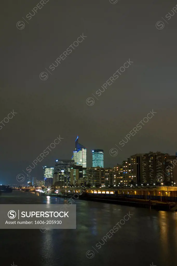 France, Courbevoie at night.