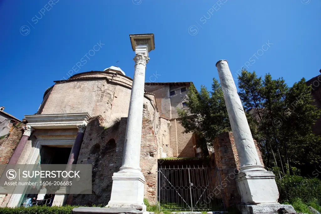 Italy. Rome. The Foro Romano. Temple of Romulus
