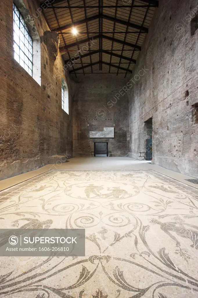Italy. Rome. Baths of Diocletian. Mosaic floors