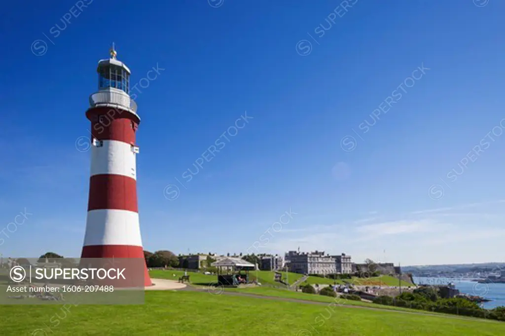 England,Devon,Plymouth,Plymouth Hoe,Smeaton's Tower aka Eddystone Lighthouse