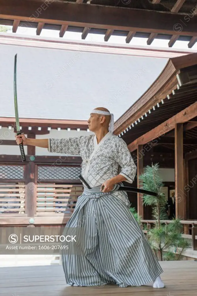 Japan,Honshu,Kanto,Tokyo,Yasukuni Shrine,Martial Arts Swordsmanship Show