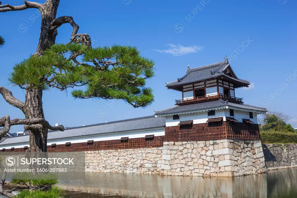 Japan,Kyushu,Hiroshima,Hiroshima Castle,Moat and Guard Tower