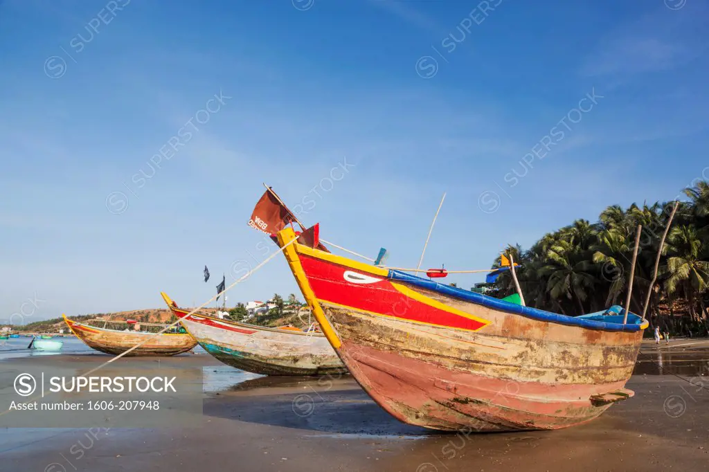 Vietnam,Mui Ne,Mui Ne Beach,Typical Local Fishing Boat