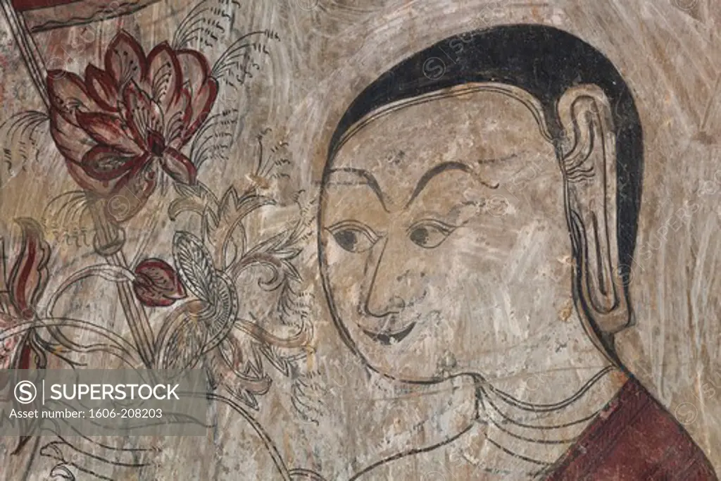 Myanmar,Bagan,Sulamani Temple,Ancient Interior Wall Painting