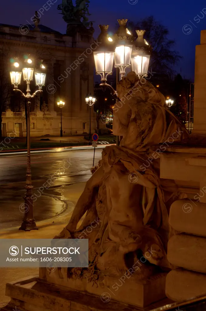 France, Ile-de-France, Paris, Facade of the Grand Palais