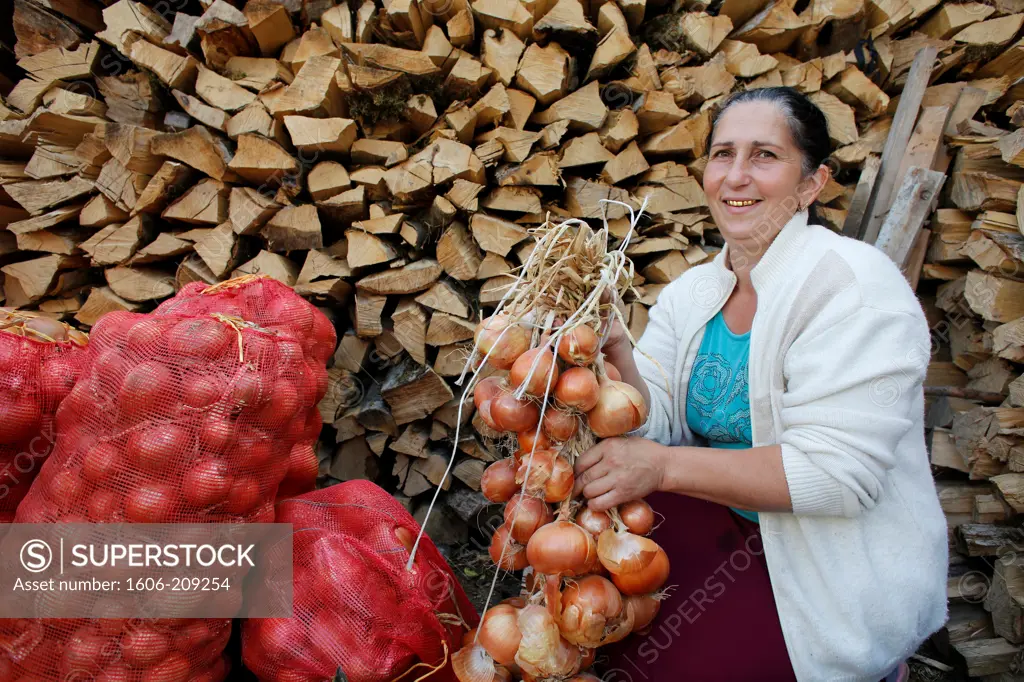 Husseyinle Ehtiram in her farm financed by a AZ 5,000 loan from FINDEV Finance for Development (third loan, 18 months reimbursement) Azerbaijan.