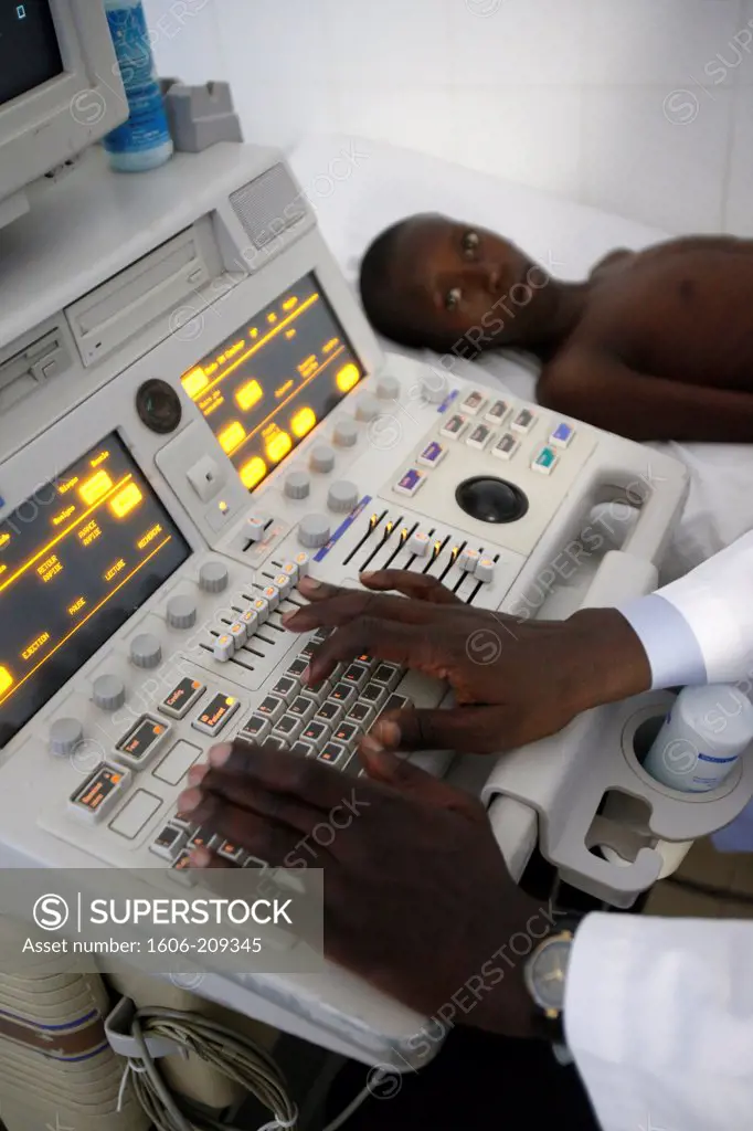 Heart echography. Hospital Fann. Sénégal. Dakar.