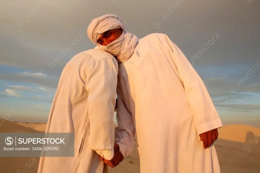 Africa, Tunisia,Beduins in the Sahara Tunisia.