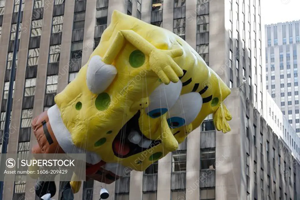 Spongebob. Macy's Thanksgiving Day Parade. New York. USA.