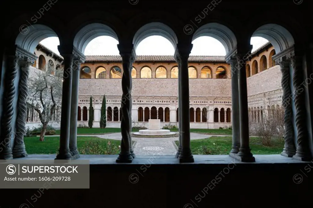The Vassaletto cloisters in the Papal Archbasilica of St John Lateran. Rome. Italy.