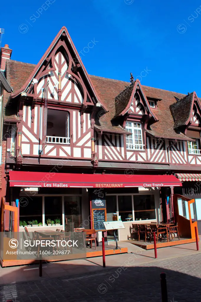 France, Normandy, Houlgate, Les Halles restaurant .