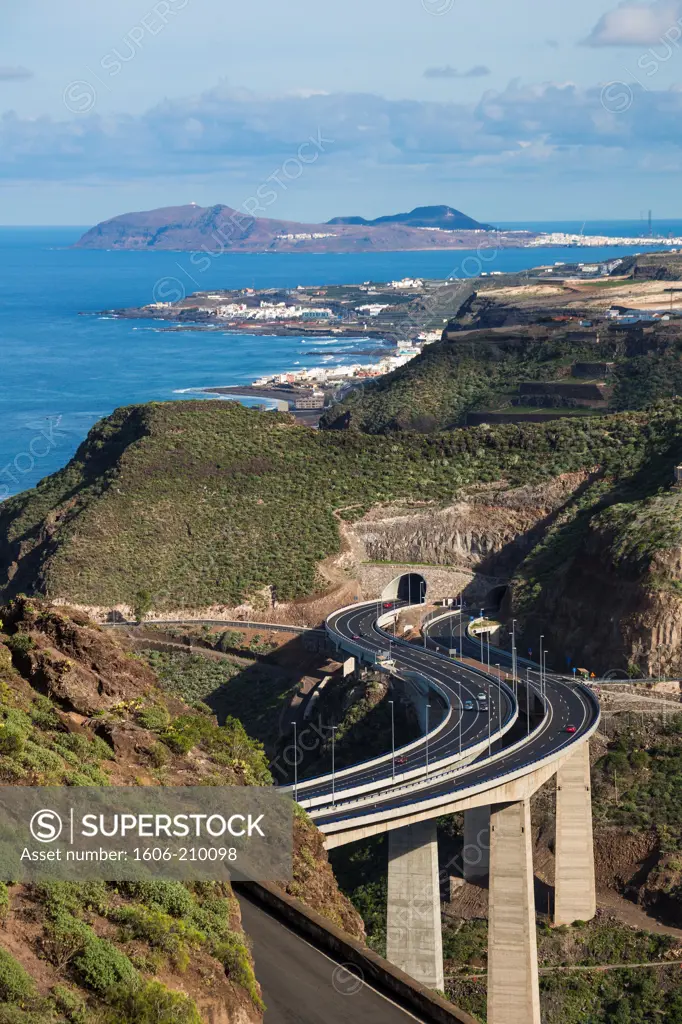Spain, Canary Islands, Gran Canaria Island, Near Las Palmas City, North west expressway