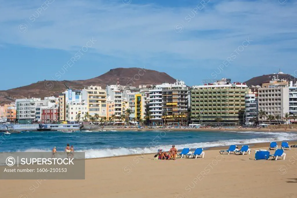 Spain, Canary Islands, Gran Canaria Island, Las Palmas City, Las Canteras Beach