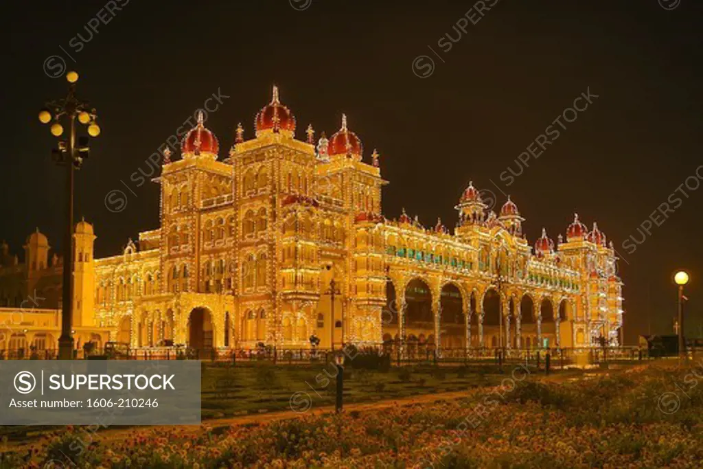 India, Karnataka State, Mysore City, Mysore Palace