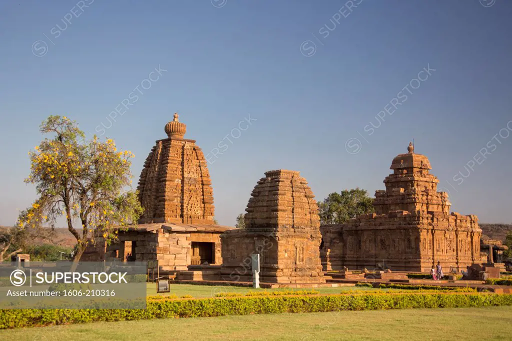 India, Karnataka State, Pattadakal City, (W.H.), Jambulingeswara and Galaganatha Temples