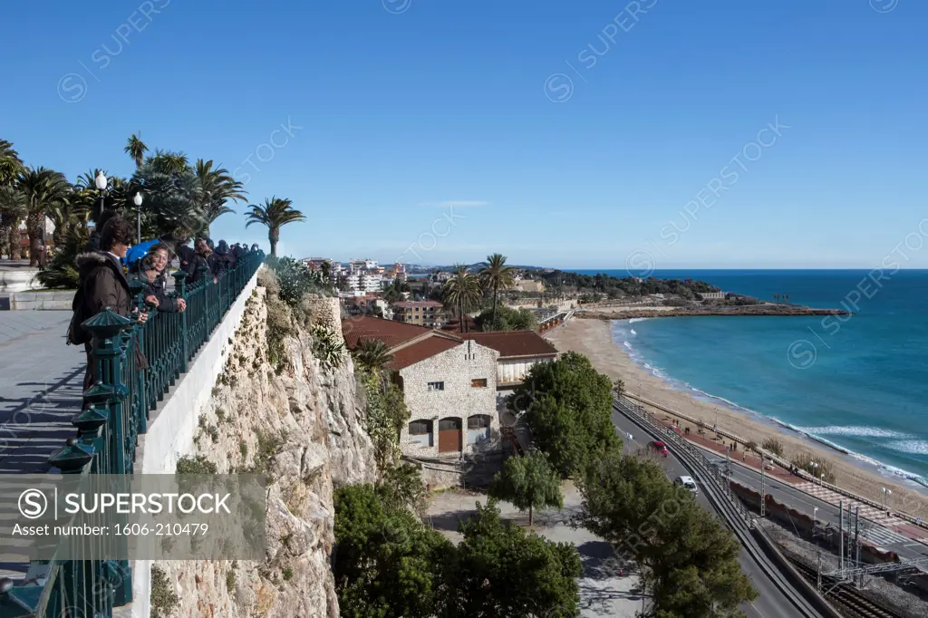 Spain, Catalunya Region, Tarragona City, Mediterranean Balcony, Milagro Beach