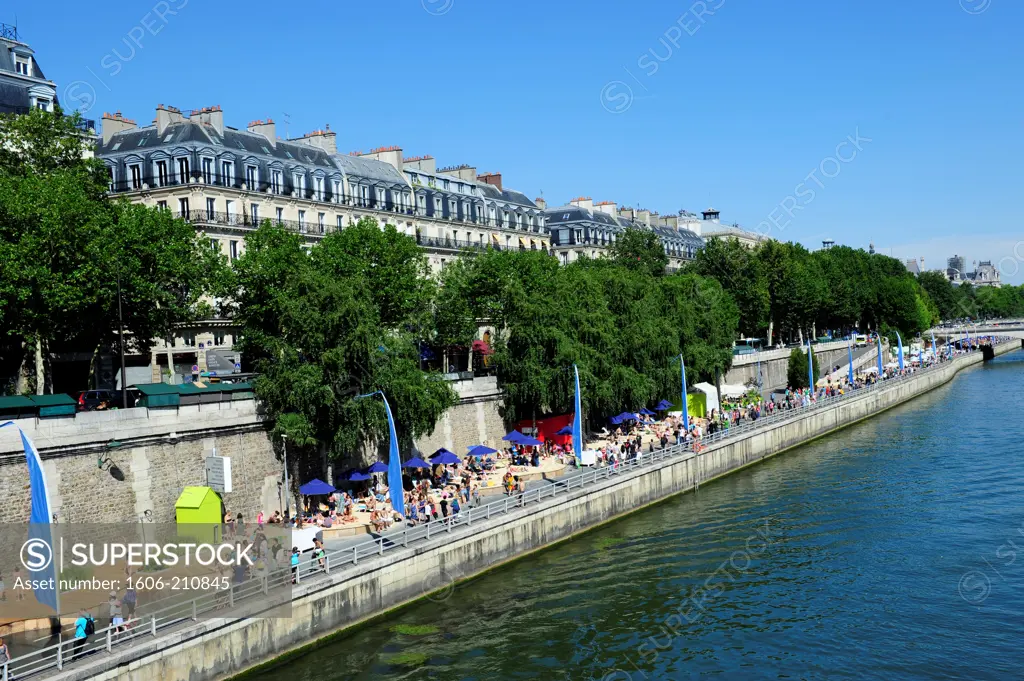 Paris Beach Paris Plages is a free summer event that transforms several spots in Paris into full-fledged beaches,France,Europe