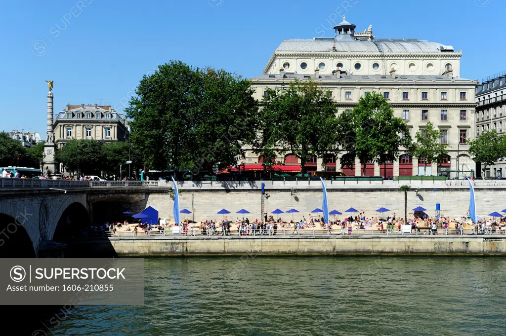 Paris Beach Paris Plages is a free summer event that transforms several spots in Paris into full-fledged beaches,France,Europe