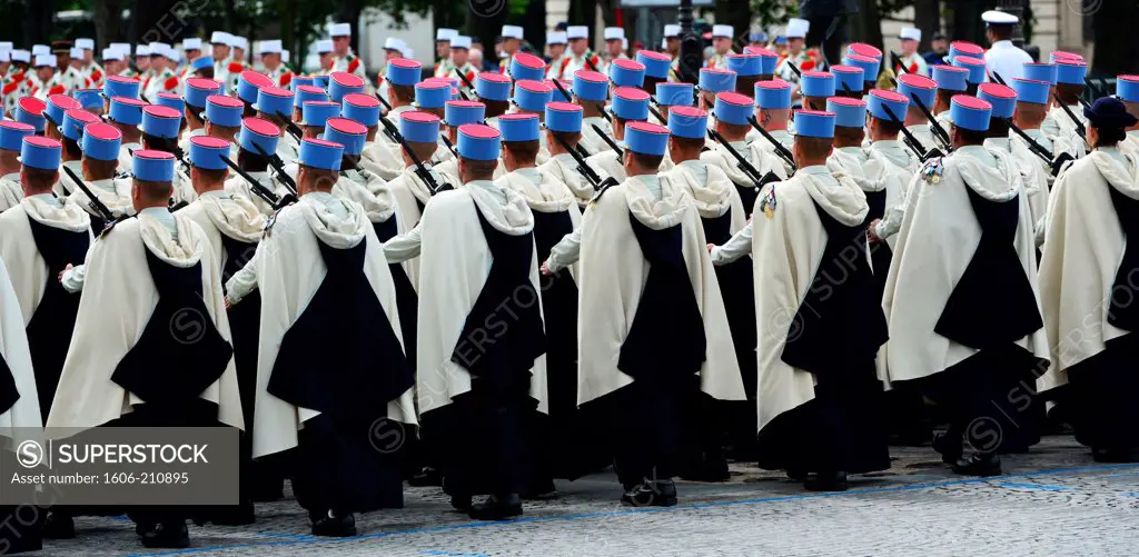the 1st Spahis guard on the Bastille day Military parade for the national day in Champs Elysées,Paris,France,Europe