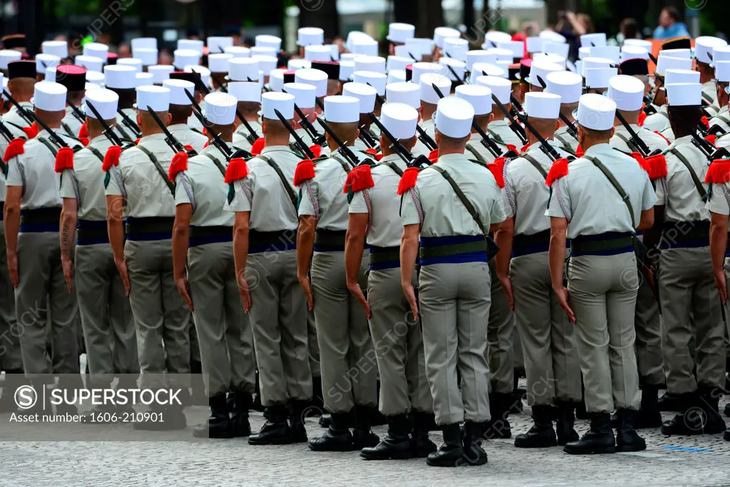 2st Foreign infantry regiment, Military parade for the national day in Champs Elysées,Paris,France,Europe