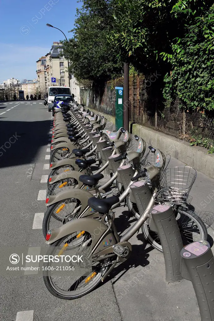 France, Paris, Station(Resort) of Cycle hire: ""Vélib""