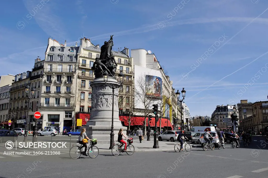 France, Paris, 8th, 9th, 17th, 18th, Place(Square) of Clichy, Rules bronze: ""marshal Moncey""