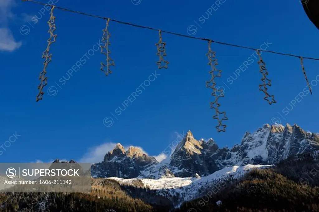 Mont Blanc mountain massif in Chamonix,Savoy,France,Europa