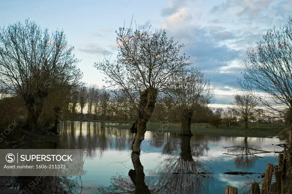France,Flood of river Loire.