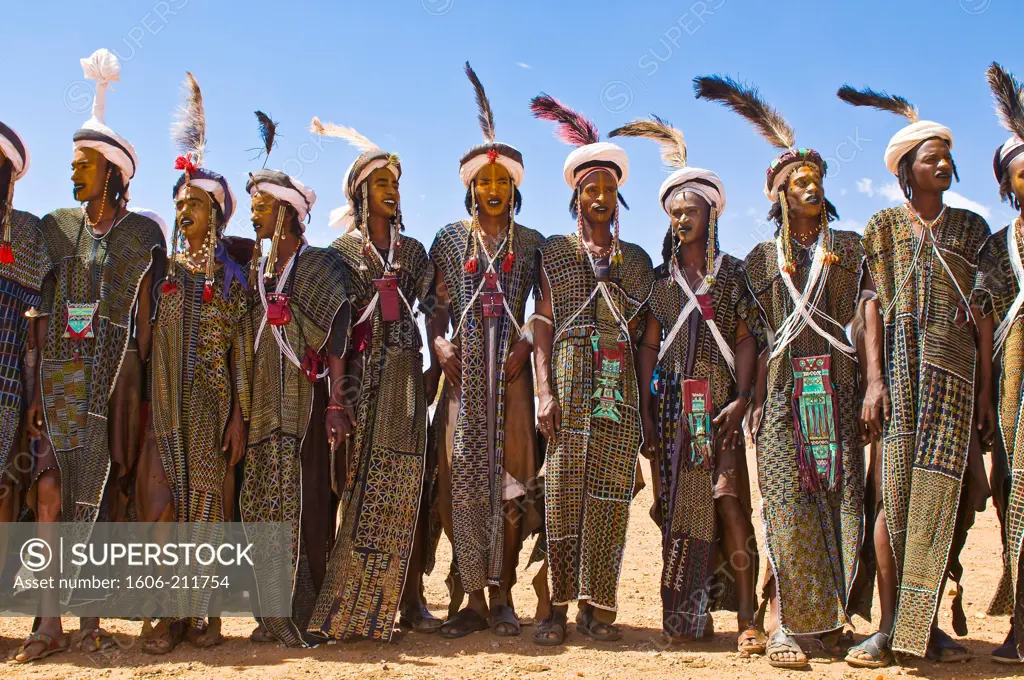 West Africa, Niger, Agadez Province, Agharous village, the Aïr festival, the Bingawa Peul dancers
