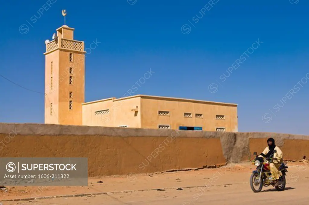 West Africa, Niger, Agadez Province, Agadez, downtown, mosque