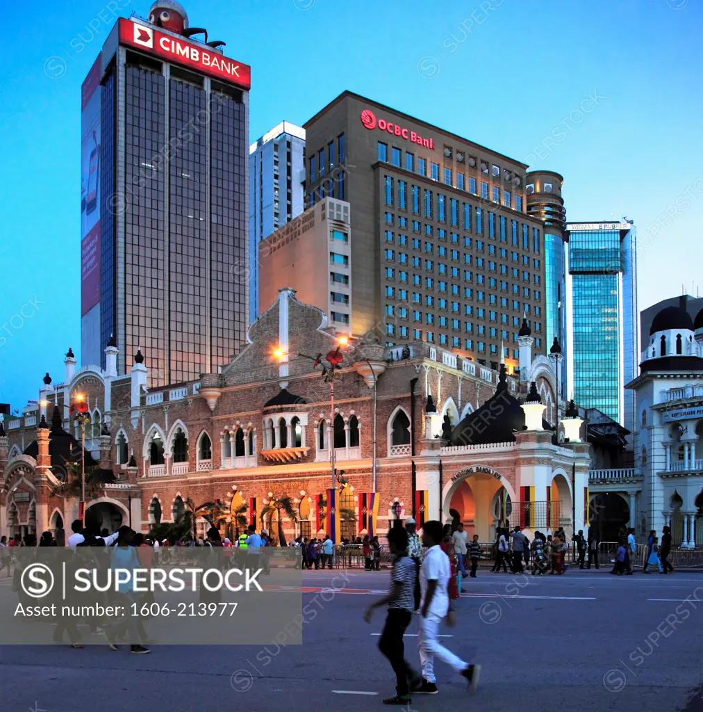 Asia,Malaysia, Kuala Lumpur, Merdeka Square, old and new architecture,