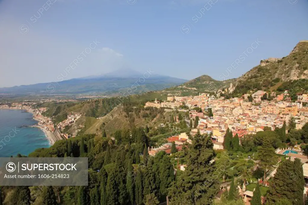 Italy, Sicily, Taormina, general view