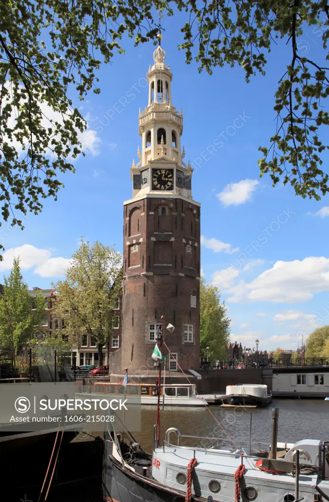 Netherlands, Amsterdam, Oudeschans, Montelbaanstoren.