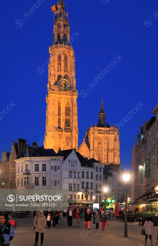 Belgium, Antwerp, Cathedral, Suikerrui,