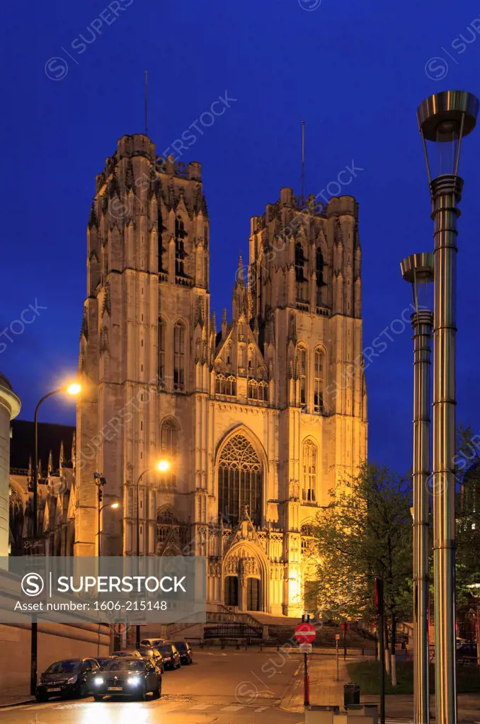 Belgium, Brussels, Cathedral, Sts-Michel-et-Gudule.