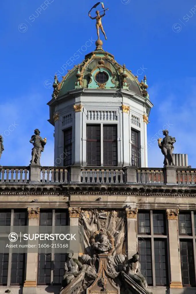 Belgium, Brussels, Grand Place, historic architecture.