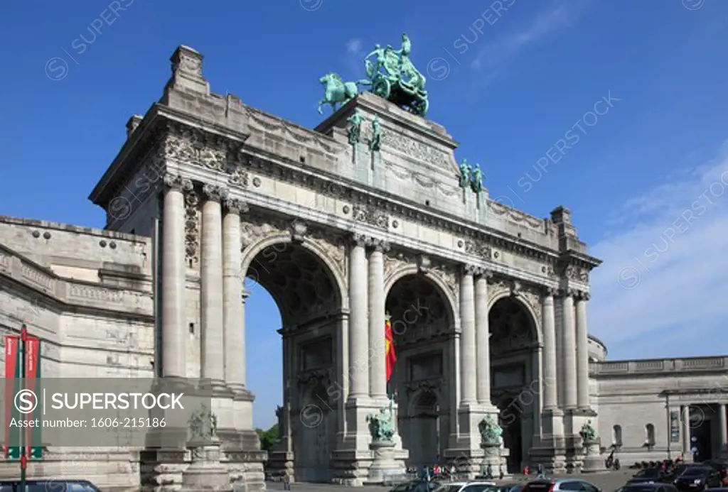 Belgium, Brussels, Parc du Cinquantenaire, arch, museum,