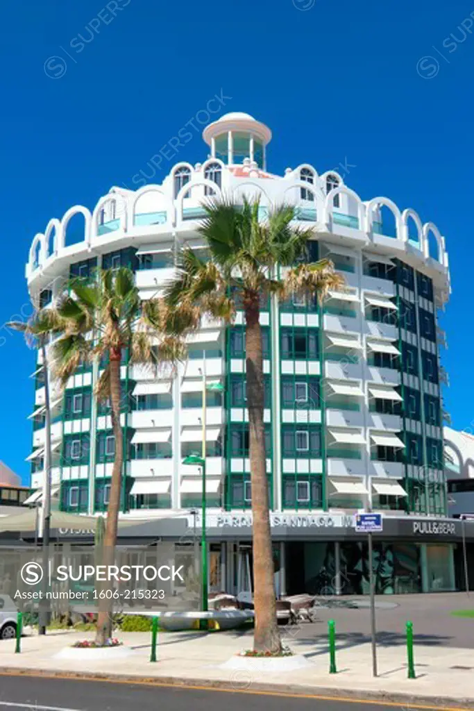 Spain,Canary Islands, Tenerife, playa de las Americas, building in downtown