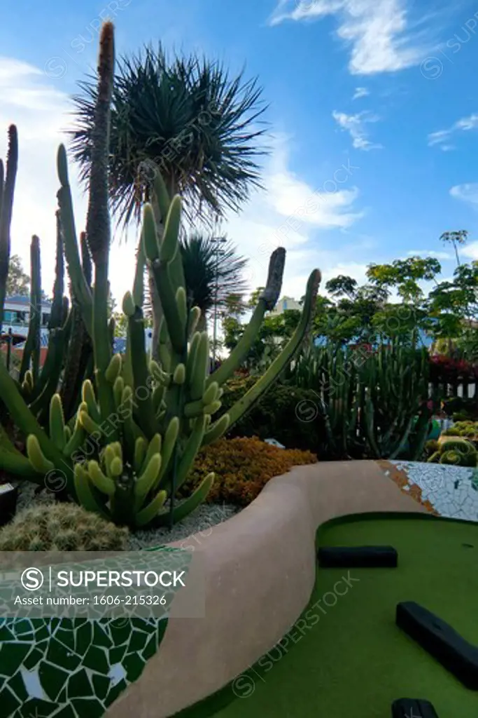Spain,Canary Islands, Tenerife, tropical garden, miniature golf.