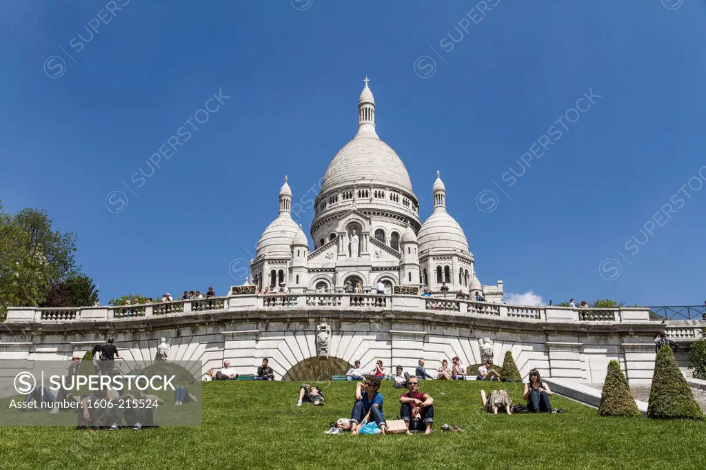 France, Paris, Sacré-Coeur basilica in Montmartre