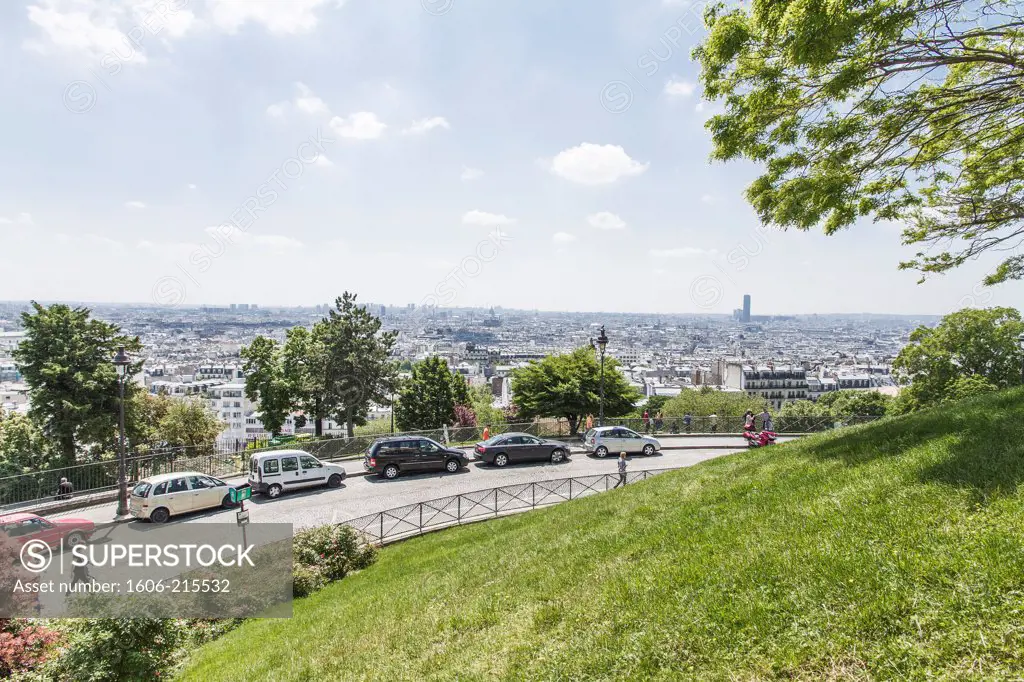 France, Paris, view of Paris from Montmartre