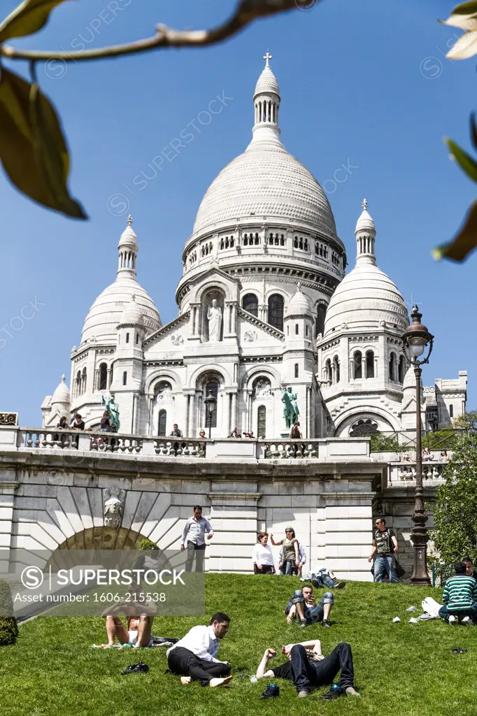 France, Paris, Sacré-Coeur basilica in Montmartre