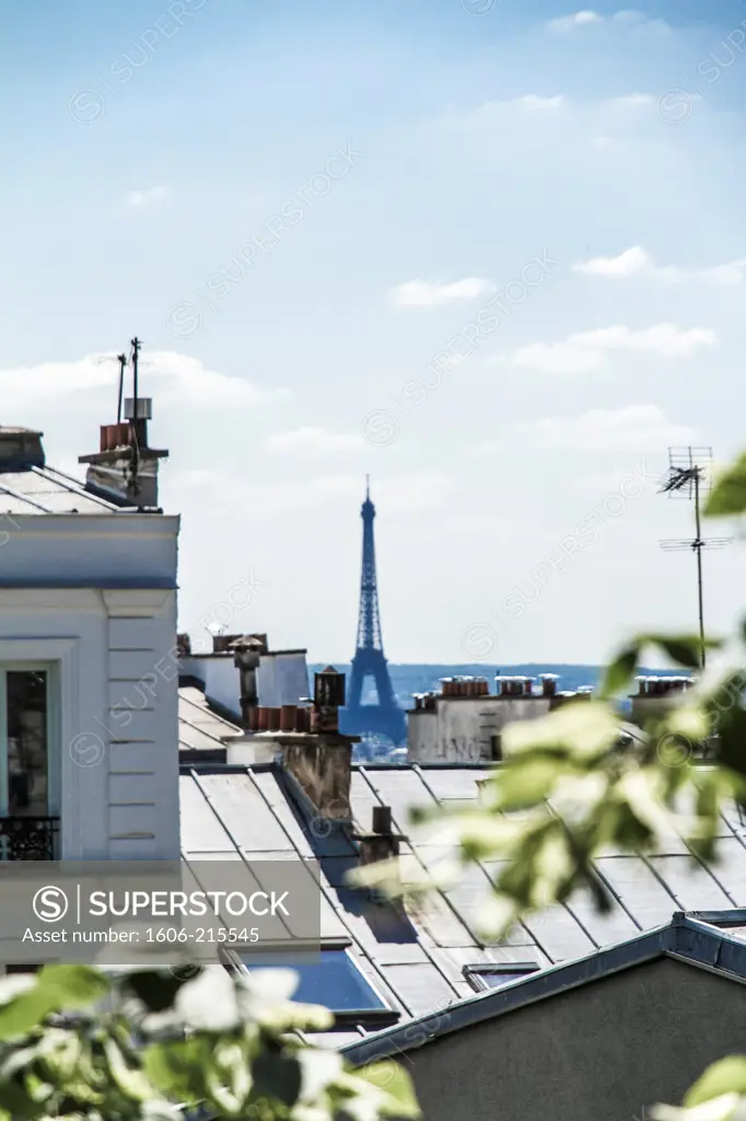 France, Paris, view of Paris from Montmartre