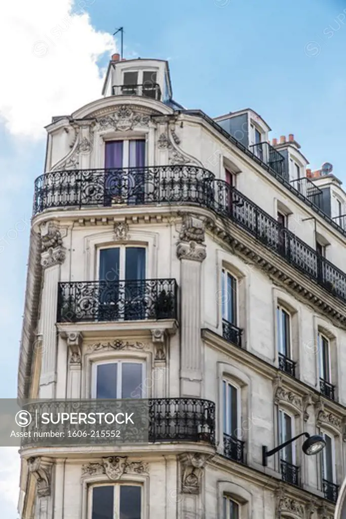 France, Paris, building façade