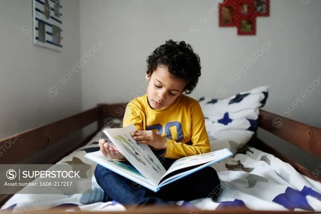 A boy in his room