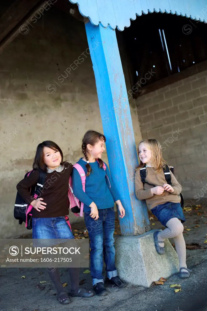 Girls in a schoolyard