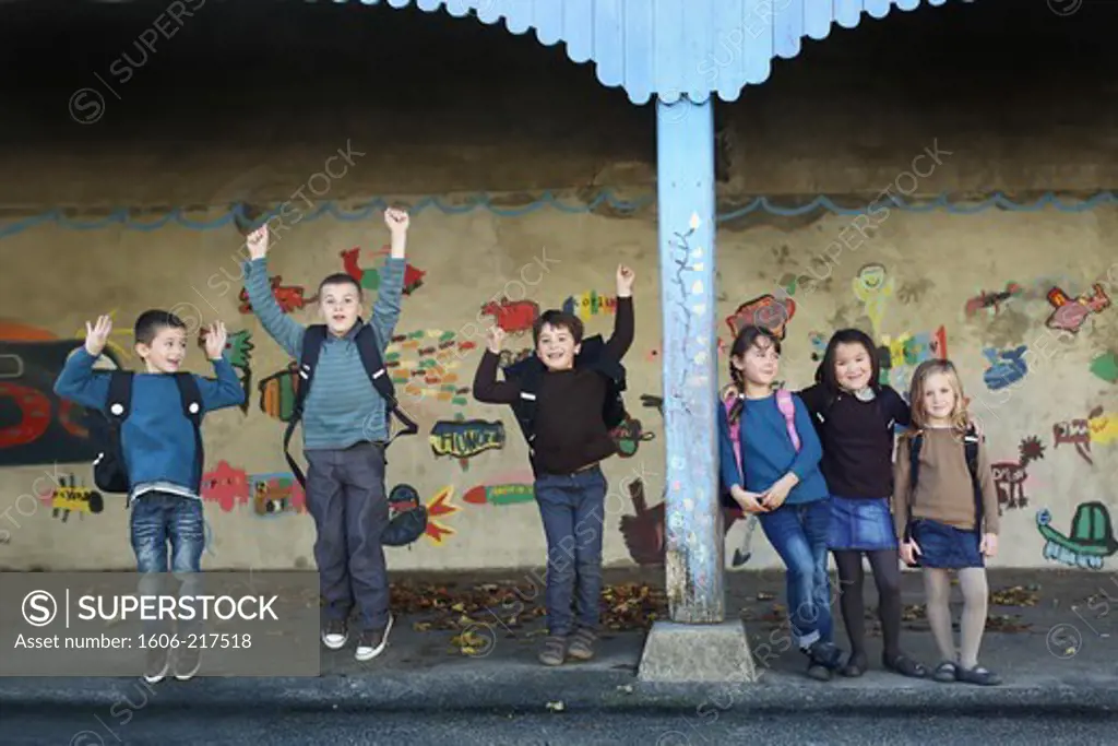 Children in a schoolyard