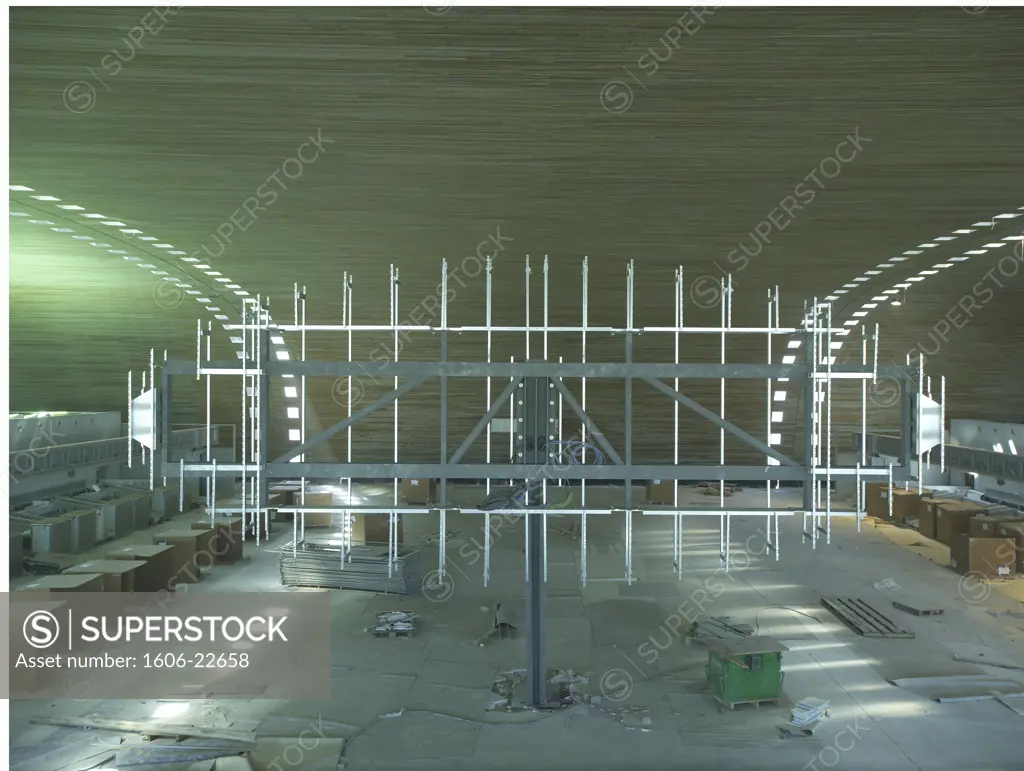 France, Ile-de-France, Seine-et-Marne, Roissy Airport, hall under construction